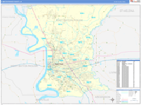 East Baton Rouge County Wall Map Basic Style